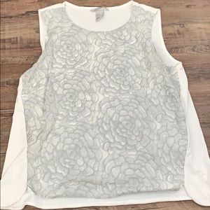H&M’s silver floral top